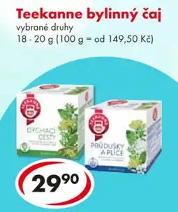 CBA Teekanne bylinný čaj nabídka