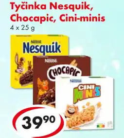 CBA Tyčinka Nesquik, Chocapic, Cini-minis nabídka