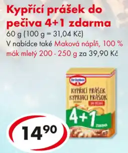 CBA Kypřící prášek do pečiva 4+1 zdarma nabídka