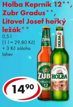 CBA Holba Keprník 12, Zubr Gradus, Litovel Josef hořký ležák nabídka