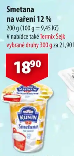 CBA KUNIN Smetana na vaření 12% nabídka