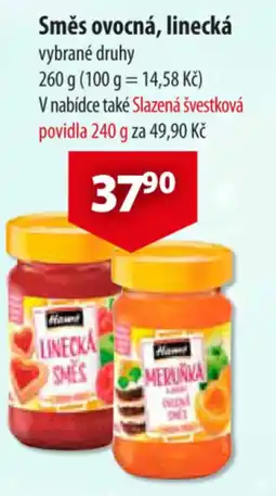 CBA Směs ovocná, linecká nabídka