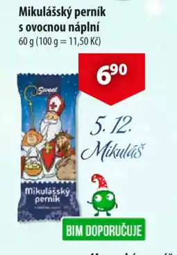 CBA Mikulášský perník s ovocnou náplní nabídka