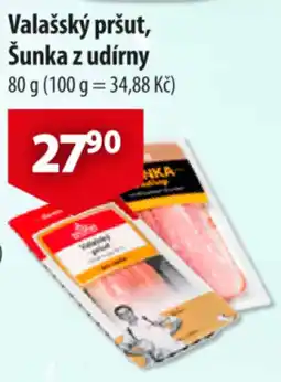 CBA Valašský pršut, Šunka z udírny nabídka
