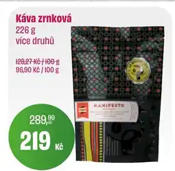 BonVeno Káva zrnková nabídka