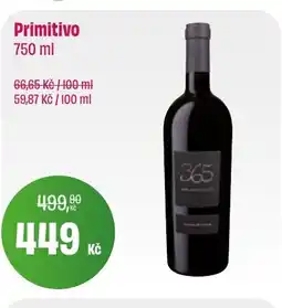 BonVeno 365 Primitivo nabídka