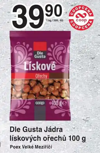 Coop hb Dle Gusta Jádra lískových ořechů nabídka
