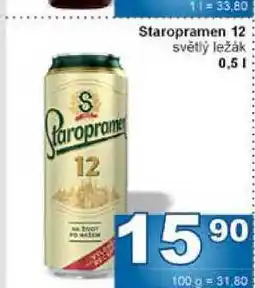 Jip Staropramen 12 světlý ležák 0,5l nabídka