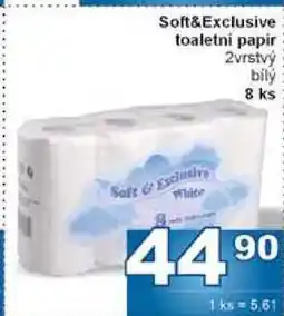 Jip Soft&Exclusive toaletni papir 2vrstvý bily 8 ks nabídka