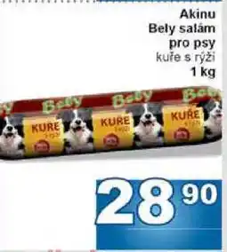 Jip Akinu Bely salám pro psy kuře s rýži 1 kg nabídka