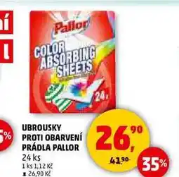Penny Market UBROUSKY PROTI OBARVENÍ PRÁDLA PALLOR, 24 ks nabídka