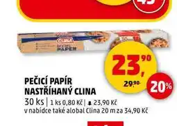 Penny Market PEČICÍ PAPÍR NASTŘÍHANÝ CLINA, 30 ks nabídka