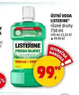 Penny Market Listerine ústní voda, 750 ml nabídka
