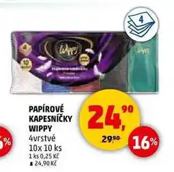 Penny Market PAPÍROVÉ KAPESNÍČKY WIPPY, 10x 10 ks nabídka