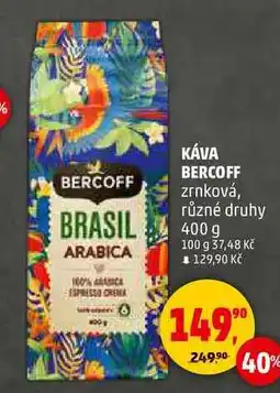 Penny Market KÁVA BERCOFF zrnková, 400 g nabídka