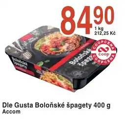 Coop hb Dle Gusta Boloňské špagety nabídka