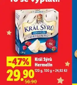 Lidl Král sýrů hermelín nabídka
