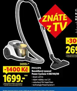 Lidl Bezsáčkový vysavač philips nabídka