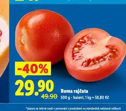Lidl Roma rajčata nabídka