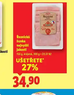 Lidl Řeznická šunka nejvyšší jakosti nabídka