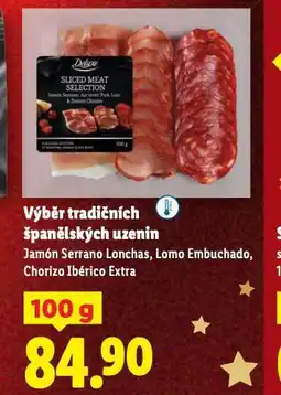 Lidl Výběr tradičních španělských uzeniny nabídka