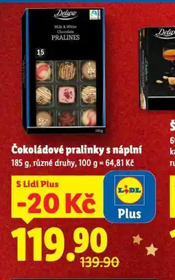 Lidl Čokoládové pralinky s náplní nabídka