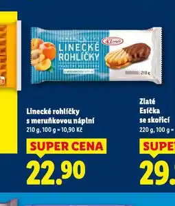 Lidl Linecké rohlíčky s meruňkovou náplní nabídka