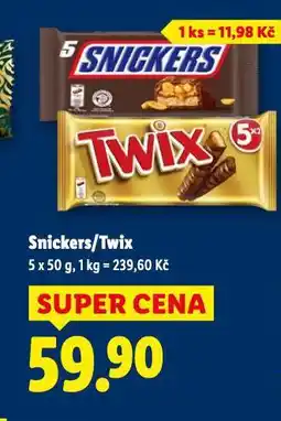 Lidl Snickers / twix nabídka