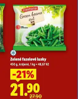 Lidl Zelené fazolové lusky nabídka