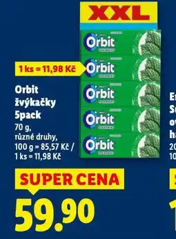 Lidl Orbit žvýkačky nabídka