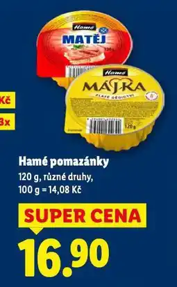 Lidl Hamé pomazánky nabídka