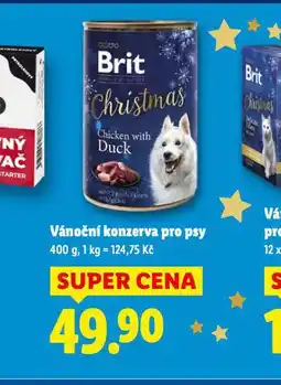 Lidl Brit vánoční konzerva pro psy nabídka
