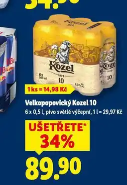 Lidl Pivo velkopopovický kozel 10 nabídka