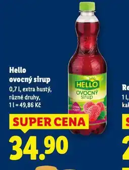 Lidl Hello ovocný sirup nabídka