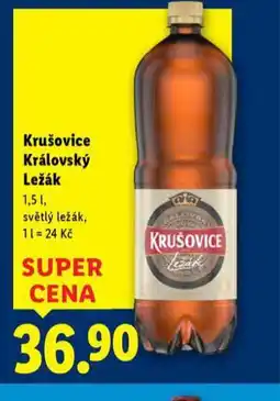 Lidl Pivo krušovice 12 královský ležák nabídka