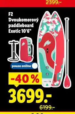 Lidl F2 dvoukomorový paddleboard exotic 10,6 nabídka