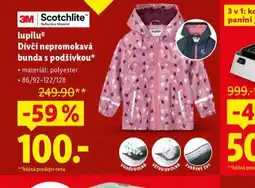 Lidl Dívčí nepromokavá bunda s podšívkou nabídka