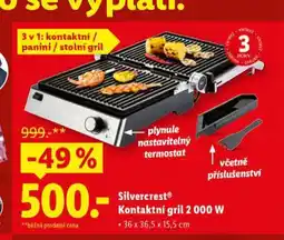Lidl Kontaktní gril 2000 w nabídka
