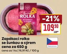Billa Zapékací rolka se šunkou a sýrem nabídka