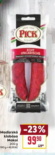 Billa PICK Maďarská klobása Makoi nabídka