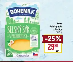 Billa BOHEMILK Mor Selský sýr plátky nabídka