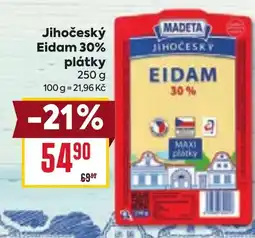 Billa MADETA Jihočeský Eidam 30% plátky nabídka