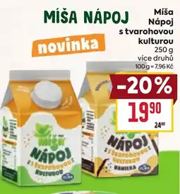 Billa Míša Nápoj s tvarohovou kulturou nabídka