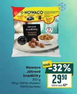 Billa NOWACO Játrové knedlíčky nabídka