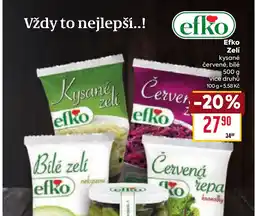 Billa Efko Zelí nabídka