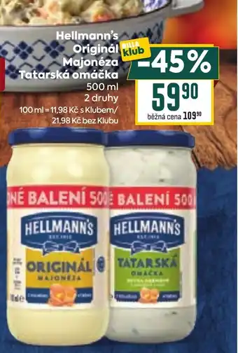 HELLMANN'S Originál Majoneza Tatarská omáčka