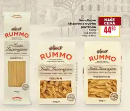 Billa Semolinové těstoviny s hrubým povrchem nabídka