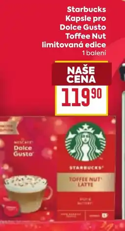 Billa Starbucks Kapsle pro Dolce Gusto Toffee Nut limitovaná edice nabídka