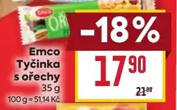 Billa Emco Tyčinka s ořechy nabídka