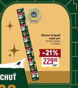Billa Pilsner Urquell metr piv nabídka